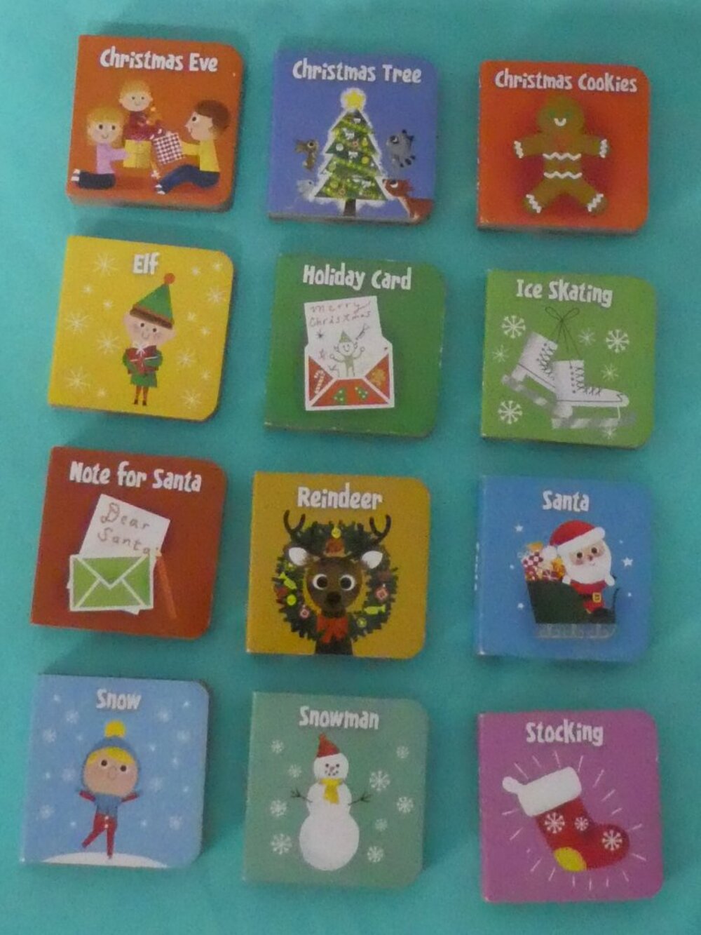 LITTLE GRASSHOPPER BOOKS My Little Library Christmas 12 Mini Board Book Set